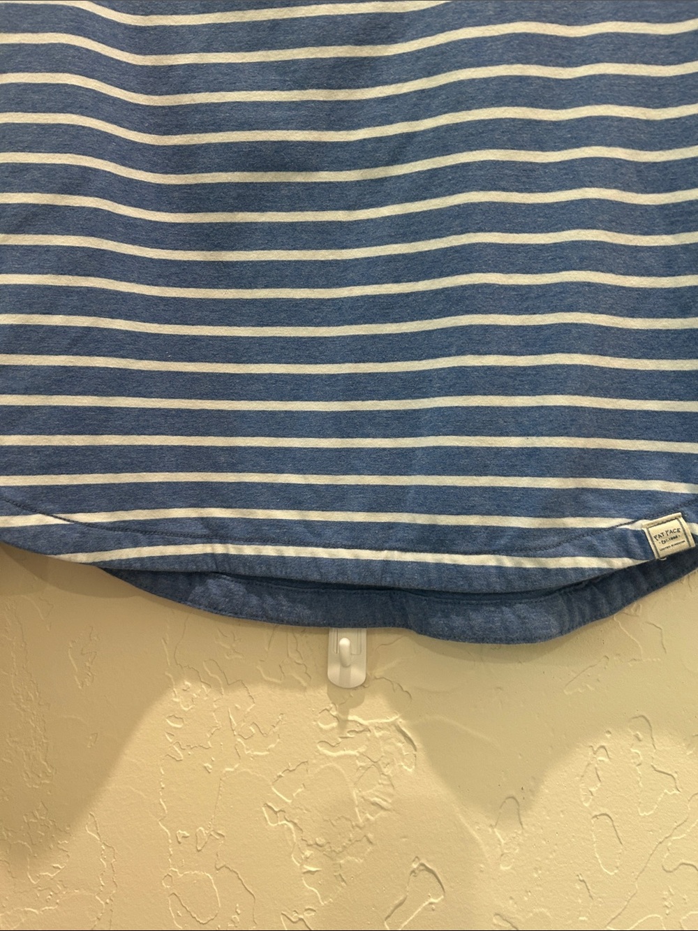 Fat Face Blue and White Striped Crew Neck Top - Picture 4 of 4